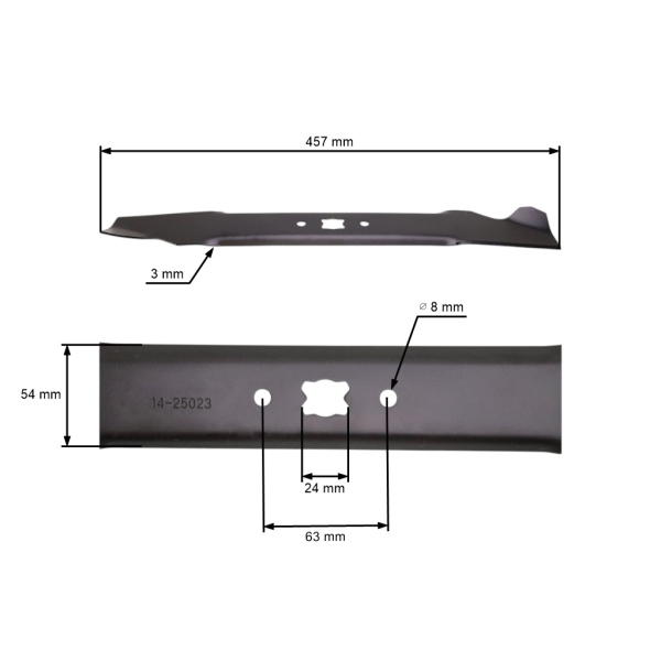 Žací nôž 45,7 cm (18") pre kosačky MTD Golf Lawnflite Yardman (OEM 742-0638 942-0638)