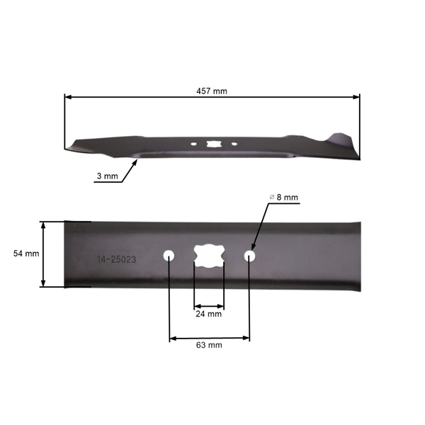 Žací nôž 45,7 cm (18") pre kosačky MTD Golf Lawnflite Yardman (OEM 742-0638 942-0638)