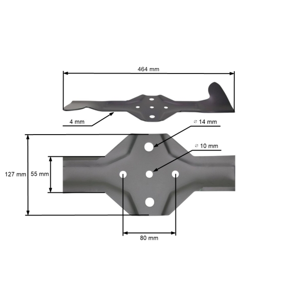 Žací nôž 46,4 cm (18") ľavý pre záhradné traktory Husqvarna Jonsered Partner McCulloch Poulan Weedeater (OEM 532186387)
