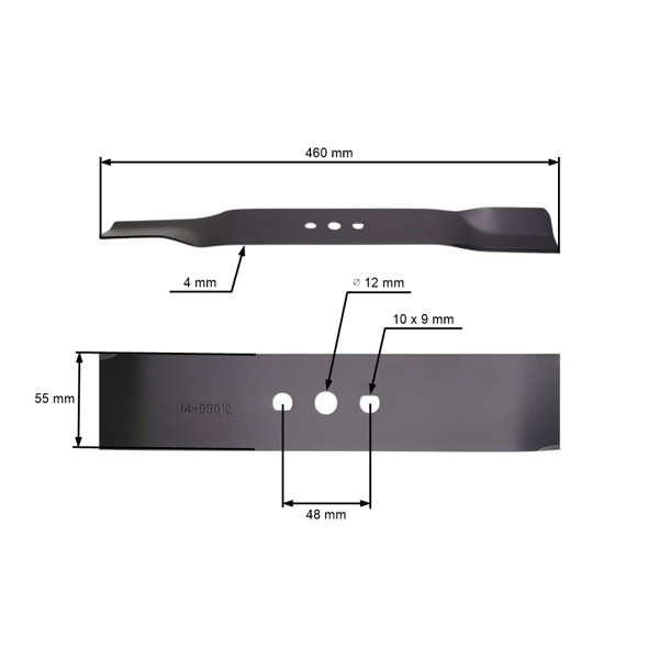 Žací nôž 46 cm (18") pre Hortmasz HKS Master Cut Lider Tryton Hortus Victus (OEM JLXJL46Z04-01-M 26300146501 JL46Z04-01)