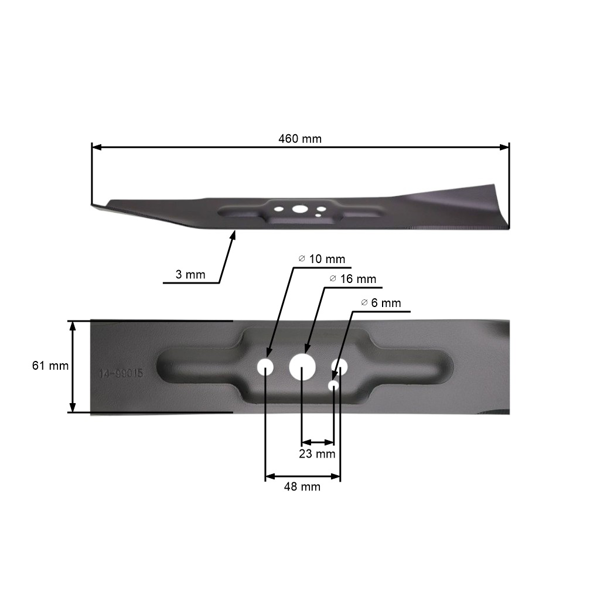 Žací nôž 46 cm (18") pre kosačky Hortmasz Castorama Grass Performance (OEM 614-067 614067)