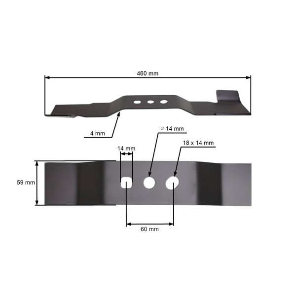 Žací nôž 46 cm (18") so zberačom pre motorové kosačky NAC Krysiak Vega Ursus Hyundai