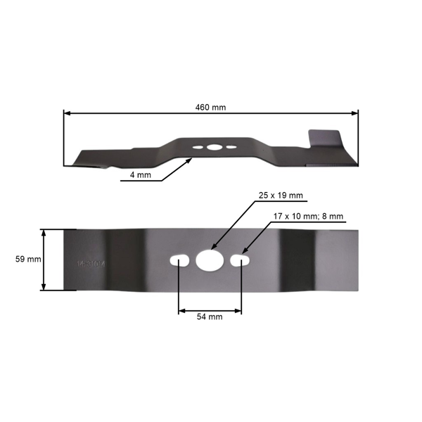 Žací nôž 46 cm (18") so zberačom pre motorové kosačky NAC Ryobi (OEM 2014/70130350 5131027797 S461VH-6-02 5131033997)