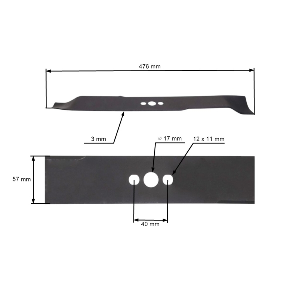 Žací nôž 47,6 cm (18") pre motorové kosačky Husqvarna (OEM 505524101)