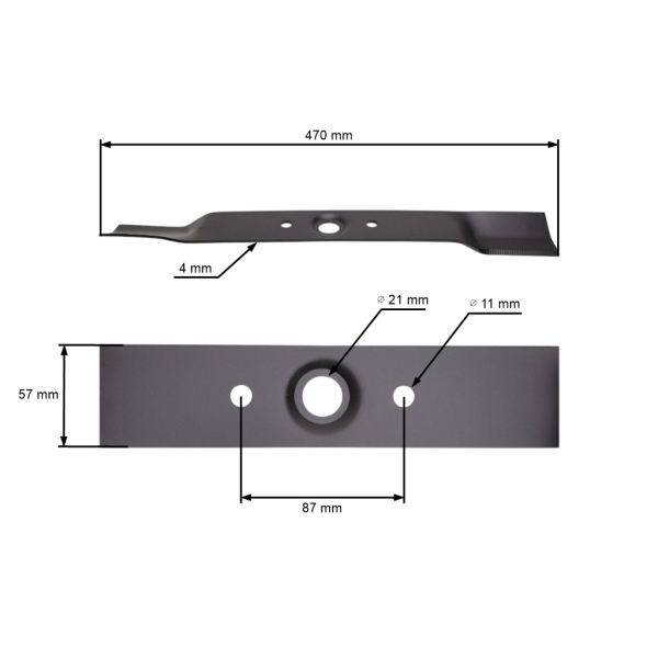 Žací nôž 47 cm (18") pre Honda HR 194 K1 HR 194 QME HR 1950 HR 214 (OEM 72511-VA5-700 72511-VA5-E40 72511-VA5-700)