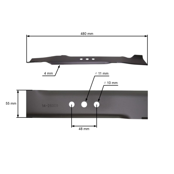 Žací nôž 48 cm (19") pre kosačky Murray Snapper Simplicity (OEM 700162 880638BZYP 880638 880638YP)