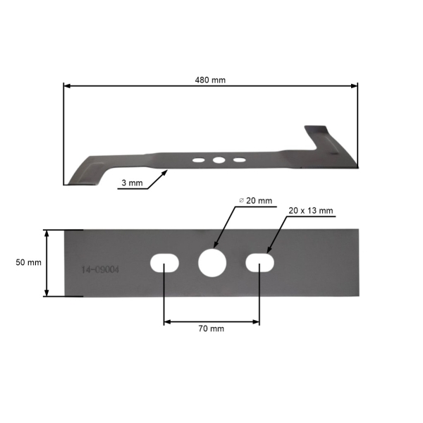 Žací nôž 48 cm (19") so zberačom pre motorové kosačky AL-KO Alko 480 (OEM 328531)