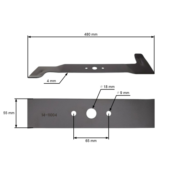 Žací nôž 48 cm (19") so zberačom pre motorové kosačky Castel Garden McCulloch (OEM 81004366/0 81004370/0 81004395/0 81004395/1)