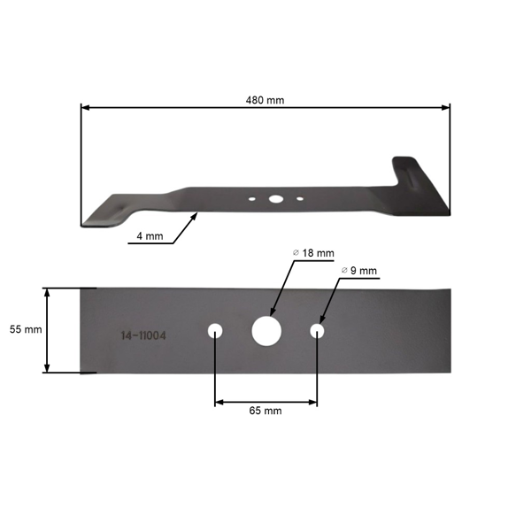 Žací nôž 48 cm (19") so zberačom pre motorové kosačky Castel Garden McCulloch (OEM 81004366/0 81004370/0 81004395/0 81004395/1)