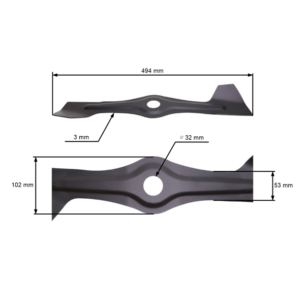 Žací nôž 49,4 cm (19") pre motorové kosačky Weibang Gartenland (OEM 5020405050)