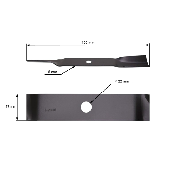 Žací nôž 49 cm (19") pre motorové kosačky Murray (OEM 91742HT 91742E701)