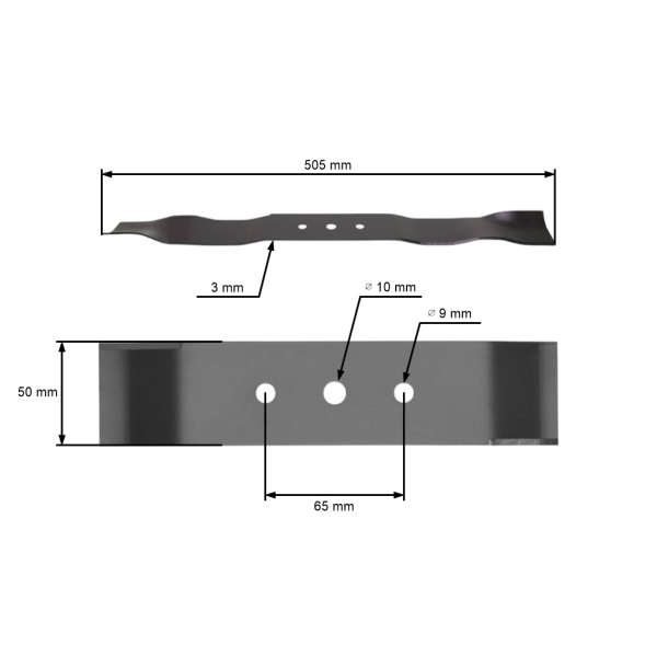 Žací nôž 50,5 cm (20") pre Oleo-Mac Efco Marina Victus (OEM 66.07.0172 66070172 CP053013 33955)