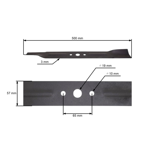 Žací nôž 50 cm (20") pre kosačky Carmen (OEM 270012110)