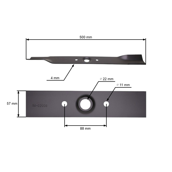 Žací nôž 50 cm (20") pre záhradné traktory Honda HT3810 K1 HT3813 SA (OEM 72513750305 72513-750-305)