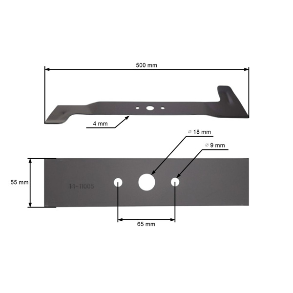Žací nôž 50 cm (20") so zberačom pre motorové kosačky Castelgarden (OEM 1111-9194-01 181004398/0 81004398/0)