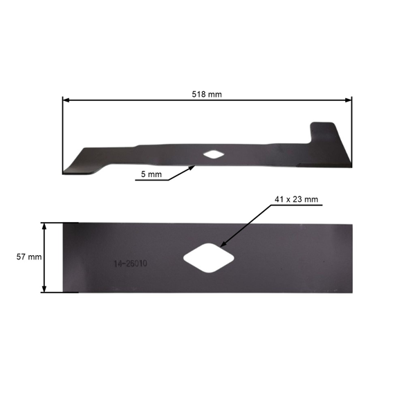 Žací nôž 51,8 cm (20") ľavý pre záhradné traktory Murray (OEM 690499 690499MA 690499E701MA 95096 94209)