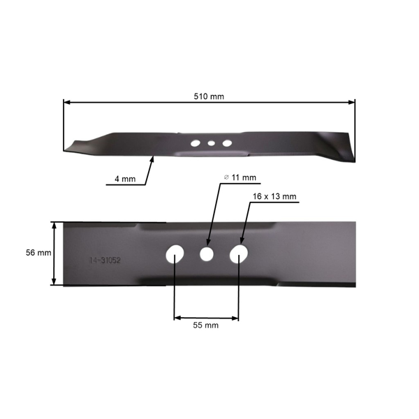 Žací nôž 51 cm (20") pre NAC LS51-166L-HSDS-JR NAX3000S NAX4000S (OEM LS51-166L-HSDS-JR)