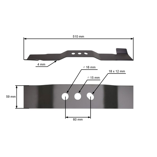 Žací nôž 51 cm (20") so zberačom pre motorové kosačky NAC Cedrus (OEM S510-080S)