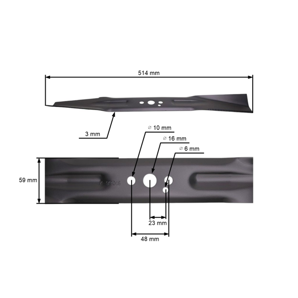 Žací nôž 52,6 cm (21") pre Hortmasz Castorama Grass Performance Green World Green Technology (OEM 2100005)