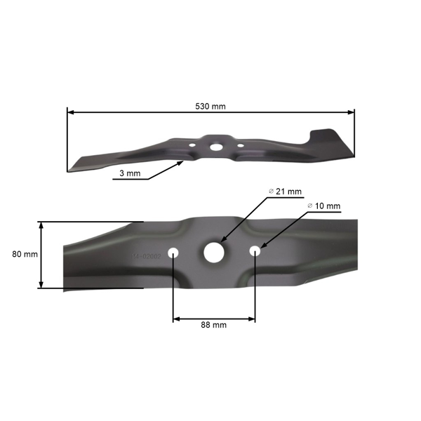 Žací nôž 53 cm (21") pre motorové kosačky Honda HRX 537 HRX 537 C1 HRX 537 C2 HRX 537 C2 HRB 535 HRD 536 IZY 53 (OEM 72511-VH7-000)