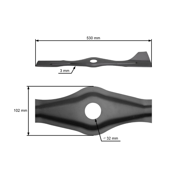 Žací nôž 53 cm (21") pre motorové kosačky Weibang Gartenland (OEM 5310403010)