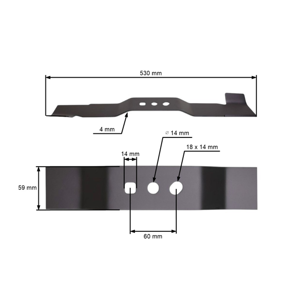 Žací nôž 53 cm (21") so zberačom pre motorové kosačky NAC Krysiak Vega Ursus Hyundai
