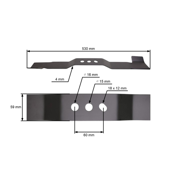 Žací nôž 53 cm (21") so zberačom pre motorové kosačky NAC (OEM S530-057)