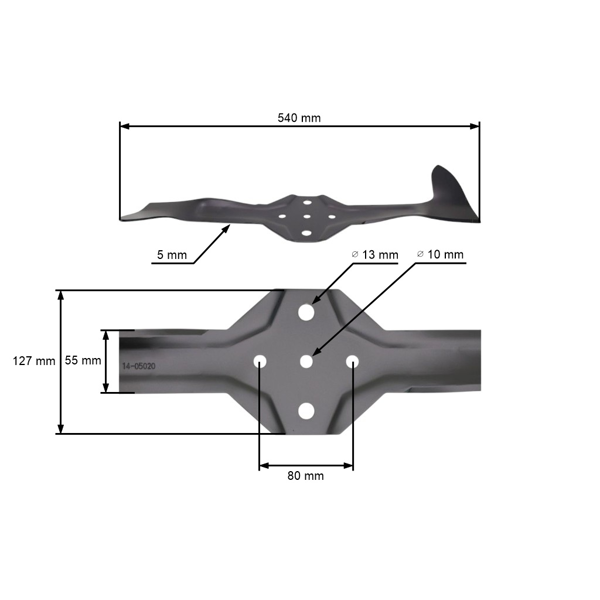 Žací nôž 54 cm (21") ľavý pre záhradné traktory Husqvarna Jonsered Partner McCulloch Poulan Craftsman (OEM 532180424 532446993)