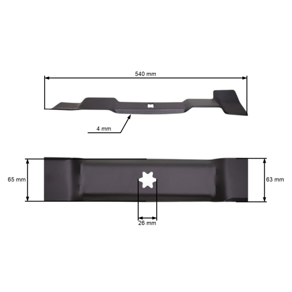 Žací nôž 54 cm (21") pre záhradné traktory MTD Cub Cadet Troy Bilt Wolf Garten (OEM 742-05253)