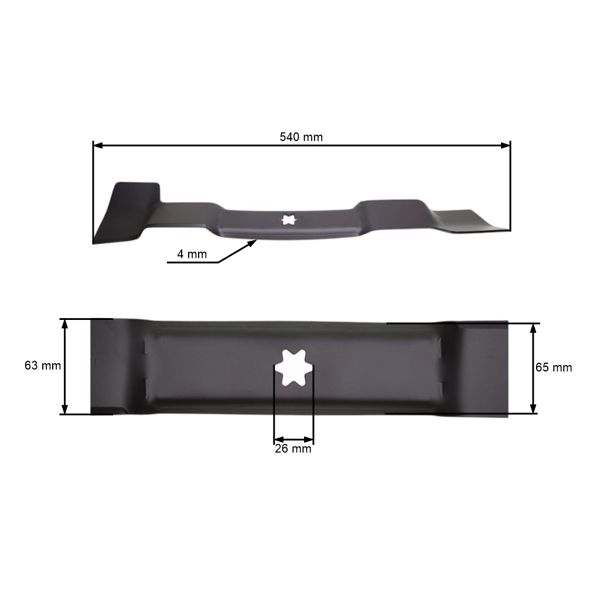 Žací nôž 54 cm (21") pre záhradné traktory MTD Cub Cadet Troy Bilt Wolf Garten (OEM 742-05254)