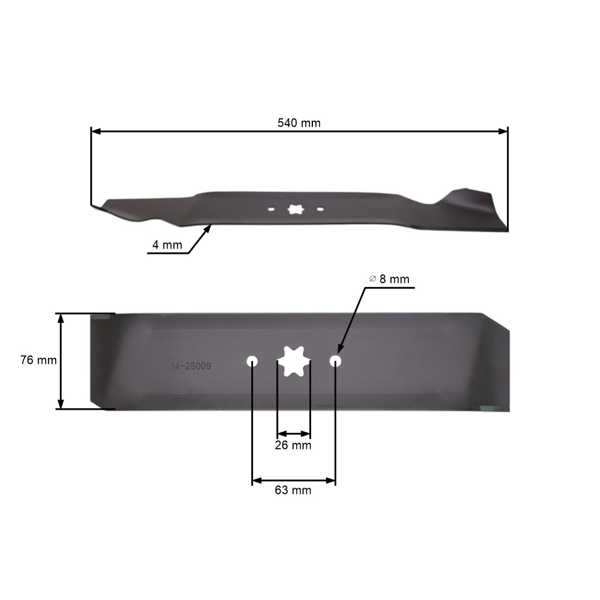 Žací nôž 54 cm (21") so zberačom pre záhradné traktory MTD Oleo-Mac Bolens Gutbrod Yardman Efco Columbia Wolf (OEM 742-0616 942-0616 742-0416)
