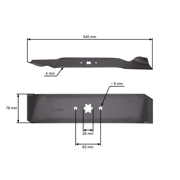 Žací nôž 54 cm (21") so zberačom pre záhradné traktory MTD Oleo-Mac Bolens Gutbrod Yardman Efco Columbia Wolf (OEM 942-0616)