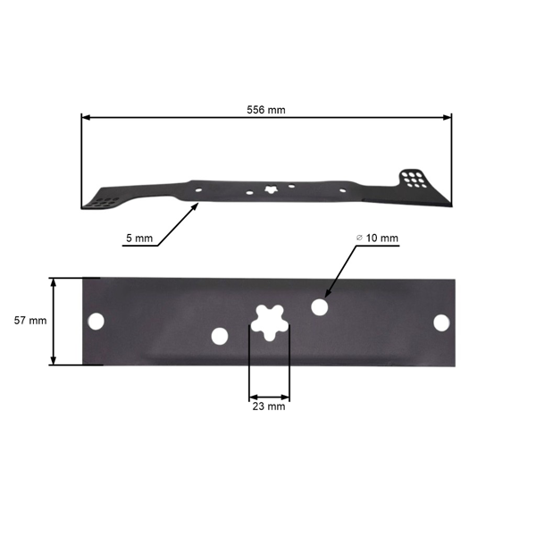 Žací nôž 55,6 cm (22") pre Husqvarna Partner McCulloch Poulan Jonsered Craftsman (OEM 532422706 580244002 580244001)