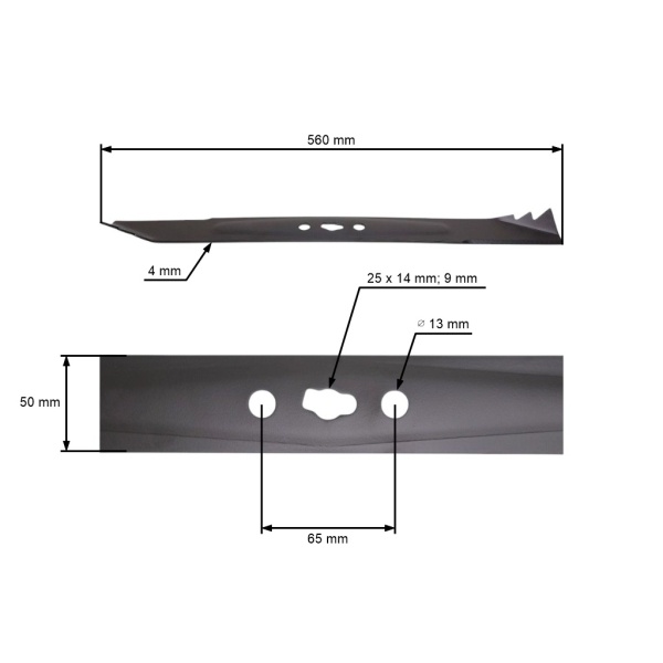 Žací nôž 56 cm (22") pre motorové kosačky NAC (OEM LS56-32)
