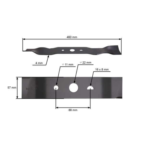 Žací nôž pre motorové kosačky G-Force 46 cm (460206G)