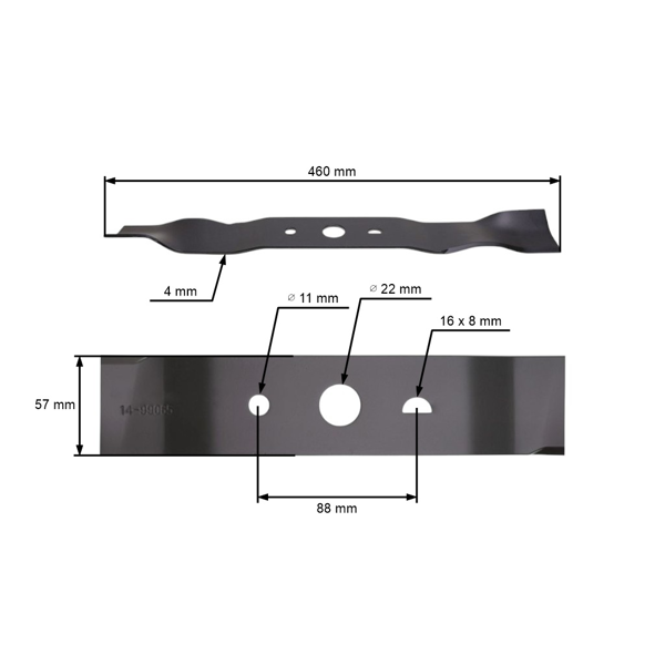 Žací nôž pre motorové kosačky G-Force 46 cm (460206G)