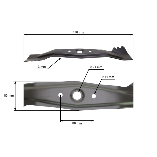 Žací nôž pre motorové kosačky Honda HRB 475 HRB 476 47 cm (72511-VE0-741)