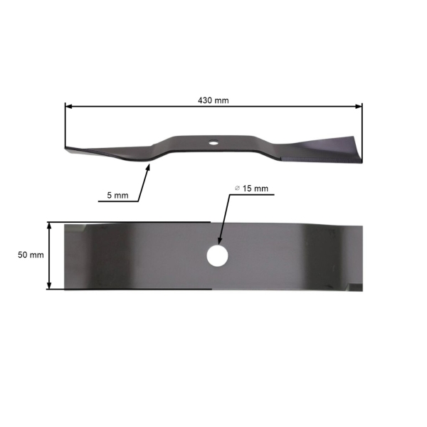 Žací nôž pre záhradné traktory SG13 SG15 SG17 43 cm (8595-306-0020-0, 8595-306-0610-0)