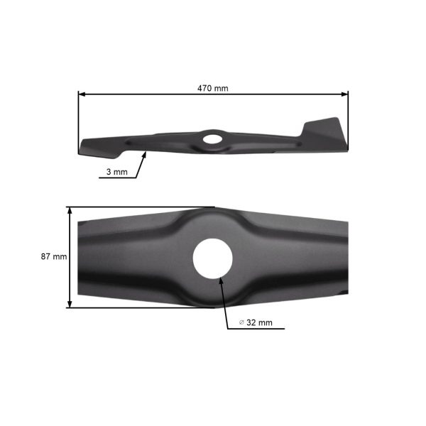 Žací nôž so zberom 47 cm (18") pre motorové kosačky John Deere Sabo (OEM SA17487)