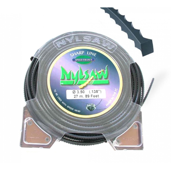 Žacia struna priemer 3,5 mm dĺžka balenia 27 m nylsaw profil pre krovinorezy a vyžínače